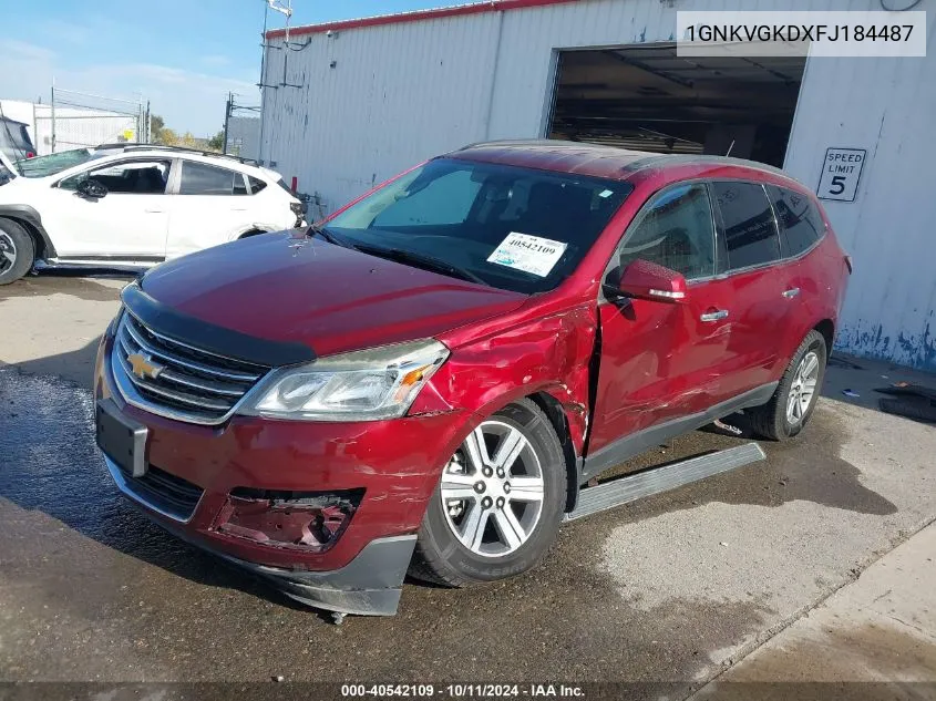 2015 Chevrolet Traverse Lt VIN: 1GNKVGKDXFJ184487 Lot: 40542109