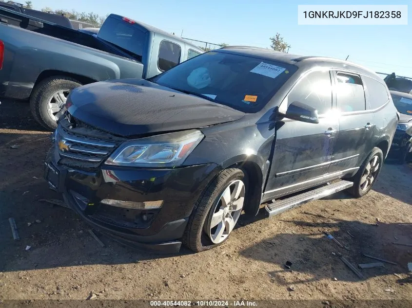 2015 Chevrolet Traverse Ltz VIN: 1GNKRJKD9FJ182358 Lot: 40544082