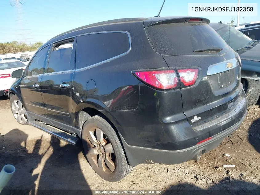 2015 Chevrolet Traverse Ltz VIN: 1GNKRJKD9FJ182358 Lot: 40544082