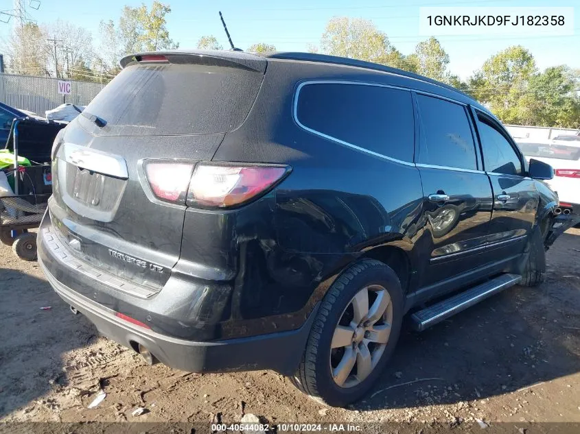 2015 Chevrolet Traverse Ltz VIN: 1GNKRJKD9FJ182358 Lot: 40544082