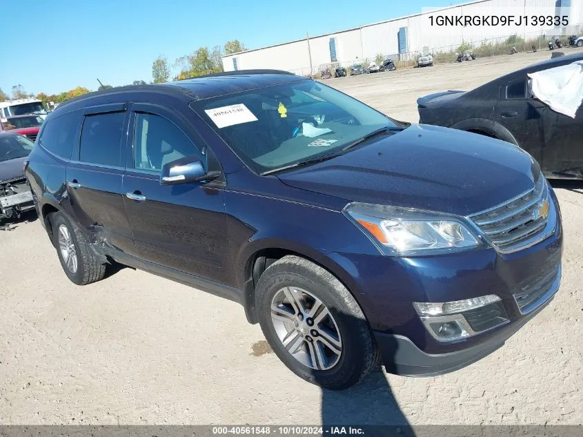 2015 Chevrolet Traverse 1Lt VIN: 1GNKRGKD9FJ139335 Lot: 40561548