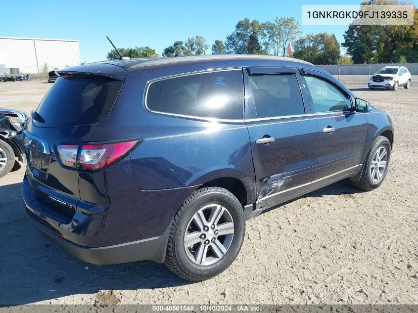 2015 Chevrolet Traverse 1Lt VIN: 1GNKRGKD9FJ139335 Lot: 40561548