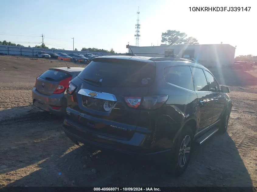 2015 Chevrolet Traverse 2Lt VIN: 1GNKRHKD3FJ339147 Lot: 40568071