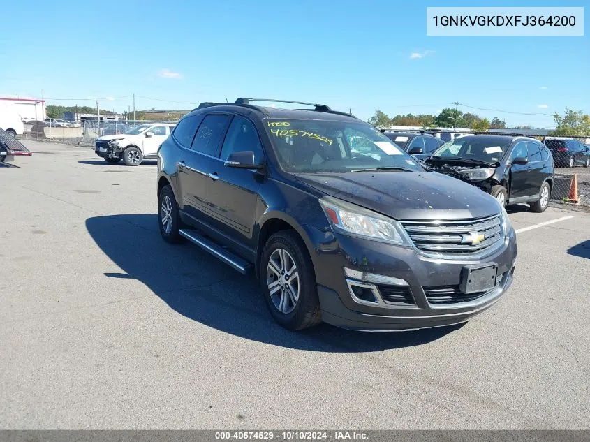 1GNKVGKDXFJ364200 2015 Chevrolet Traverse 1Lt