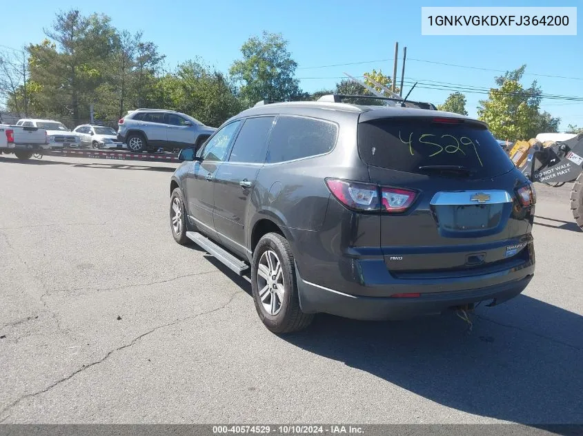 1GNKVGKDXFJ364200 2015 Chevrolet Traverse 1Lt