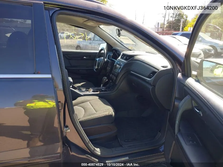 1GNKVGKDXFJ364200 2015 Chevrolet Traverse 1Lt