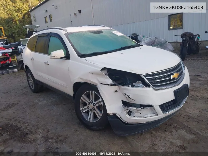 2015 Chevrolet Traverse 1Lt VIN: 1GNKVGKD3FJ165408 Lot: 40610405