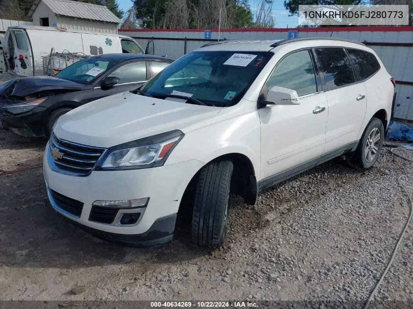 2015 Chevrolet Traverse 2Lt VIN: 1GNKRHKD6FJ280773 Lot: 40634269