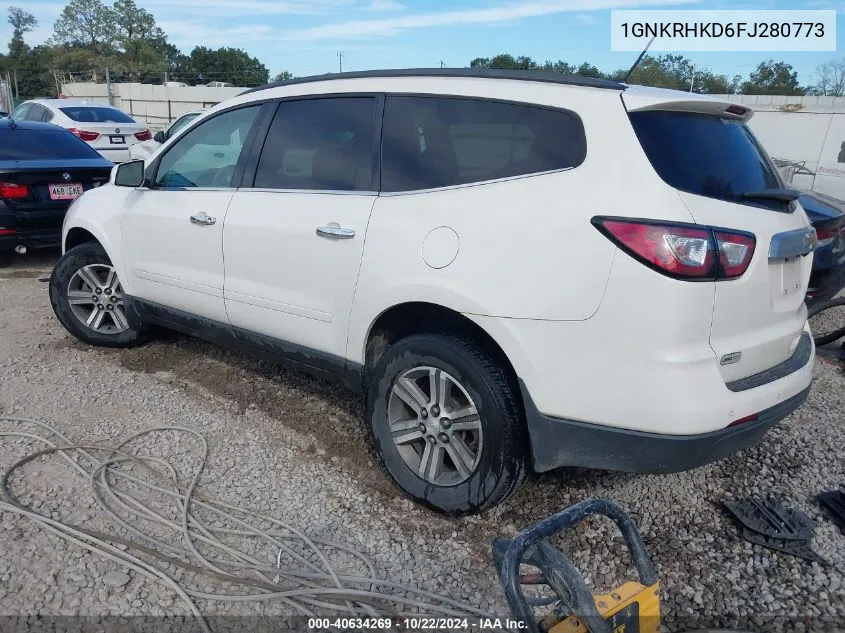 2015 Chevrolet Traverse 2Lt VIN: 1GNKRHKD6FJ280773 Lot: 40634269