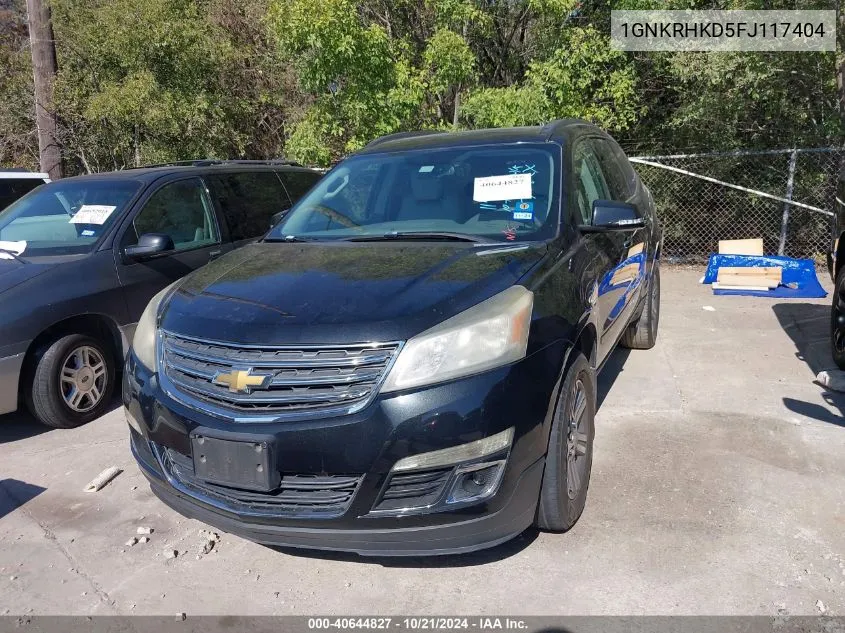 1GNKRHKD5FJ117404 2015 Chevrolet Traverse 2Lt