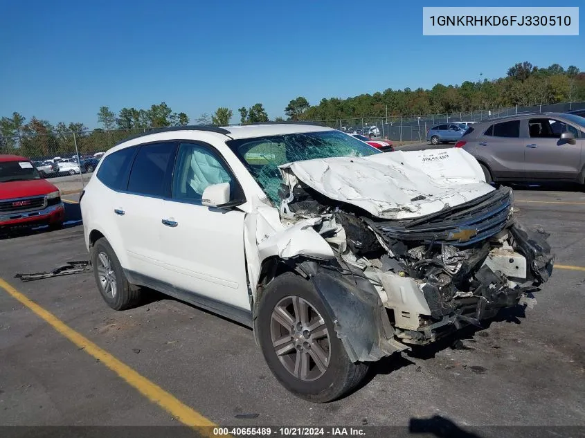 2015 Chevrolet Traverse 2Lt VIN: 1GNKRHKD6FJ330510 Lot: 40655489