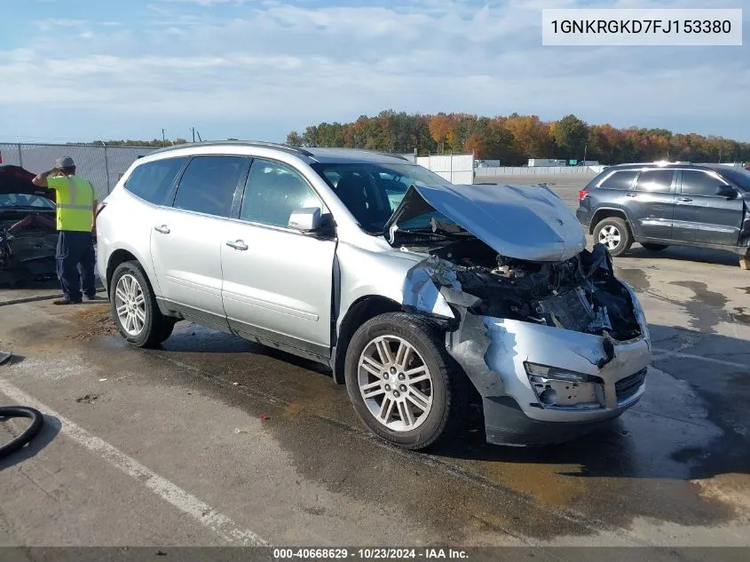 2015 Chevrolet Traverse 1Lt VIN: 1GNKRGKD7FJ153380 Lot: 40668629