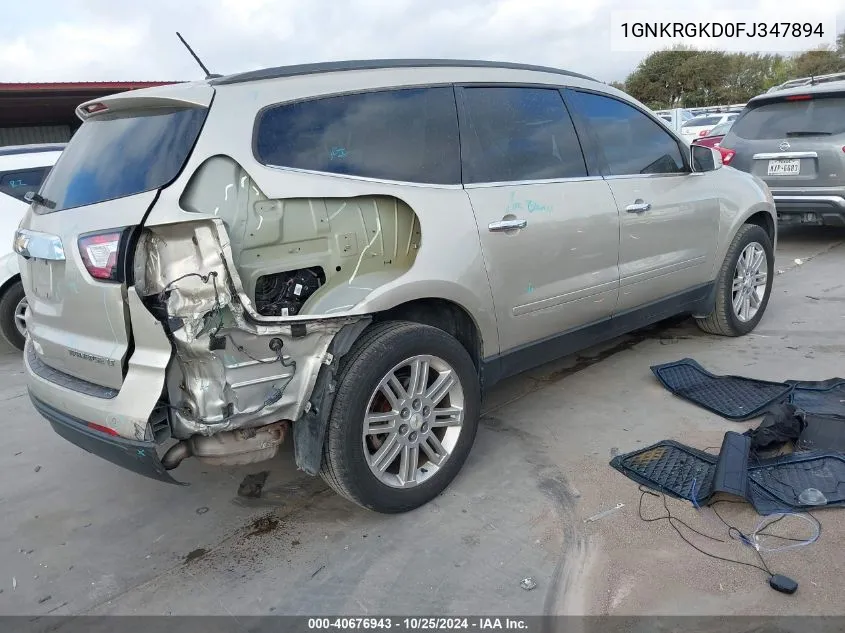 1GNKRGKD0FJ347894 2015 Chevrolet Traverse 1Lt