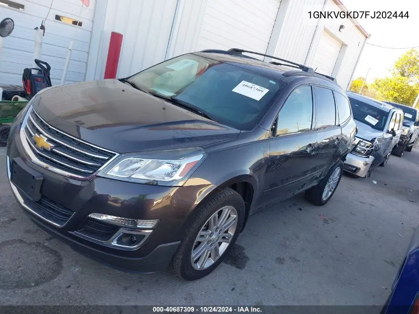 2015 Chevrolet Traverse 1Lt VIN: 1GNKVGKD7FJ202444 Lot: 40687309