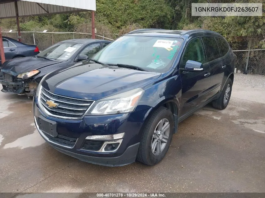 2015 Chevrolet Traverse 1Lt VIN: 1GNKRGKD0FJ263607 Lot: 40701278