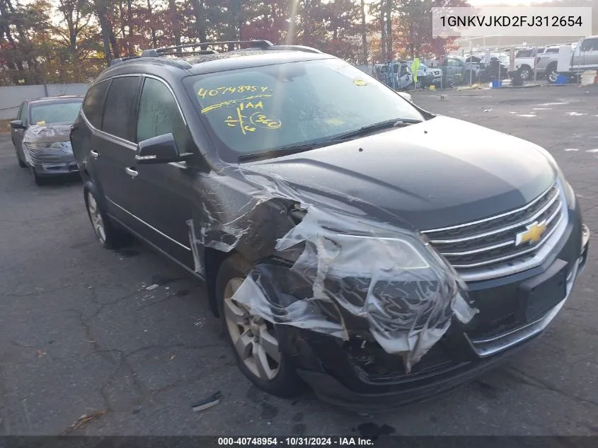 2015 Chevrolet Traverse Ltz VIN: 1GNKVJKD2FJ312654 Lot: 40748954