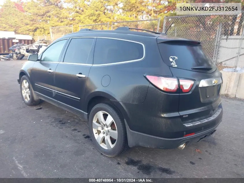 2015 Chevrolet Traverse Ltz VIN: 1GNKVJKD2FJ312654 Lot: 40748954