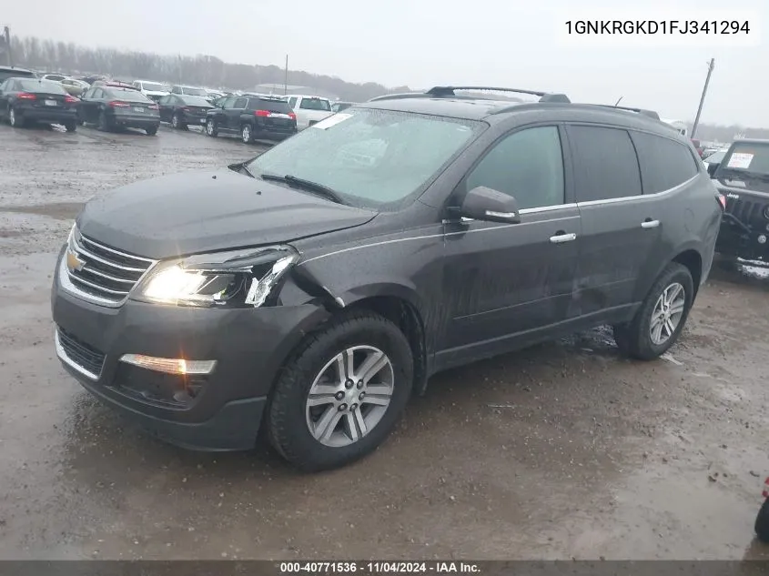 2015 Chevrolet Traverse 1Lt VIN: 1GNKRGKD1FJ341294 Lot: 40771536