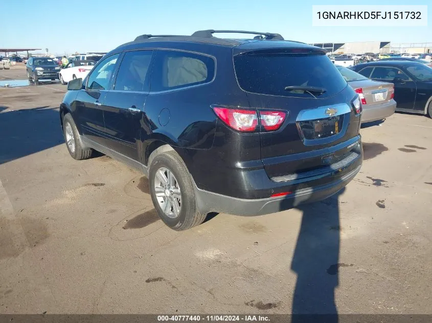 2015 Chevrolet Traverse VIN: 1GNARHKD5FJ151732 Lot: 40777440