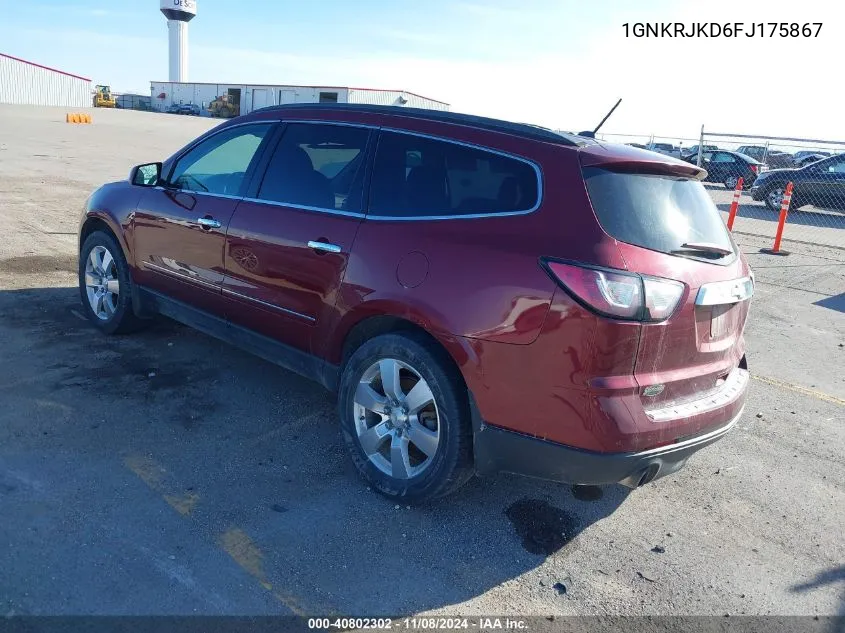 1GNKRJKD6FJ175867 2015 Chevrolet Traverse Ltz