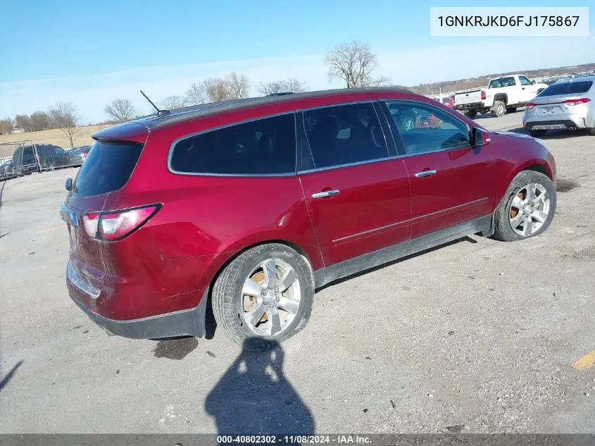 1GNKRJKD6FJ175867 2015 Chevrolet Traverse Ltz