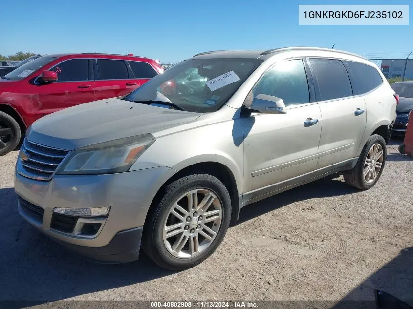 2015 Chevrolet Traverse 1Lt VIN: 1GNKRGKD6FJ235102 Lot: 40802908