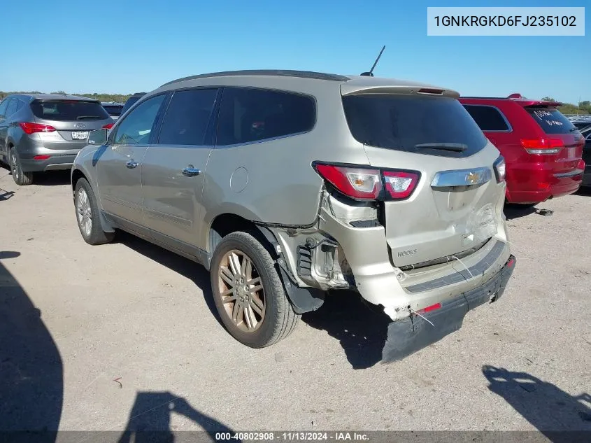 2015 Chevrolet Traverse 1Lt VIN: 1GNKRGKD6FJ235102 Lot: 40802908