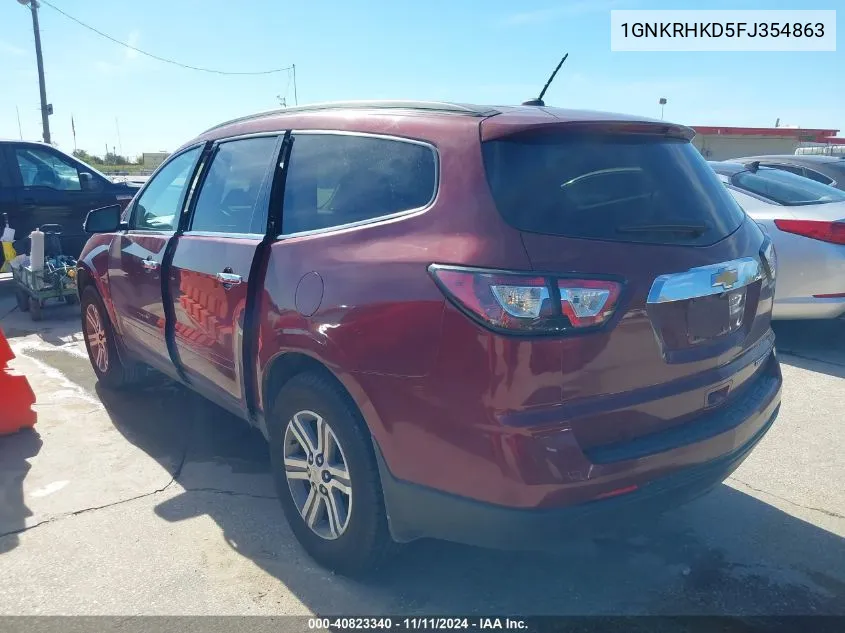 2015 Chevrolet Traverse 2Lt VIN: 1GNKRHKD5FJ354863 Lot: 40823340