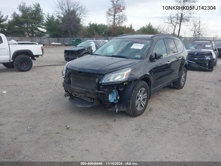 2015 Chevrolet Traverse 2Lt VIN: 1GNKRHKD5FJ142304 Lot: 40846646