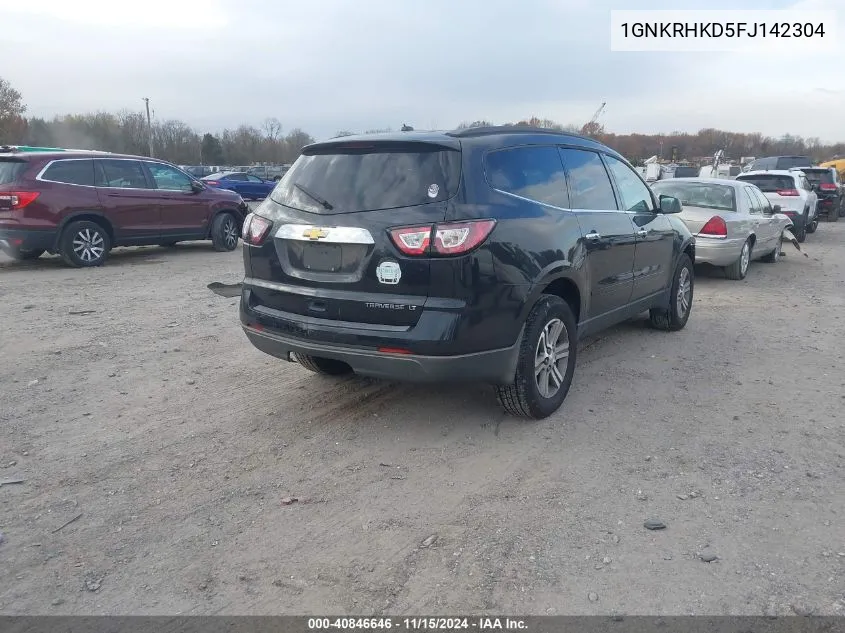 2015 Chevrolet Traverse 2Lt VIN: 1GNKRHKD5FJ142304 Lot: 40846646