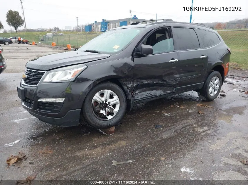 2015 Chevrolet Traverse Ls VIN: 1GNKRFED5FJ169292 Lot: 40857241