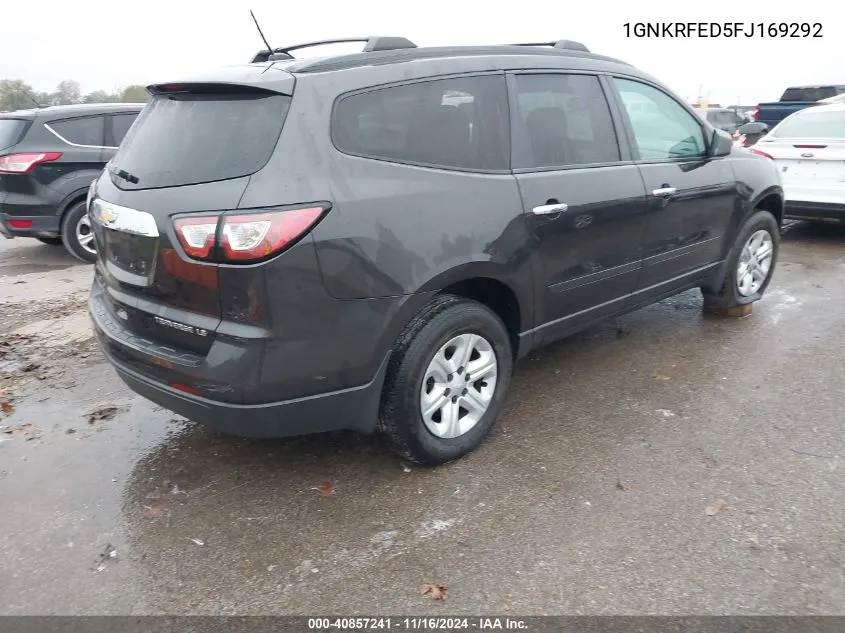 2015 Chevrolet Traverse Ls VIN: 1GNKRFED5FJ169292 Lot: 40857241