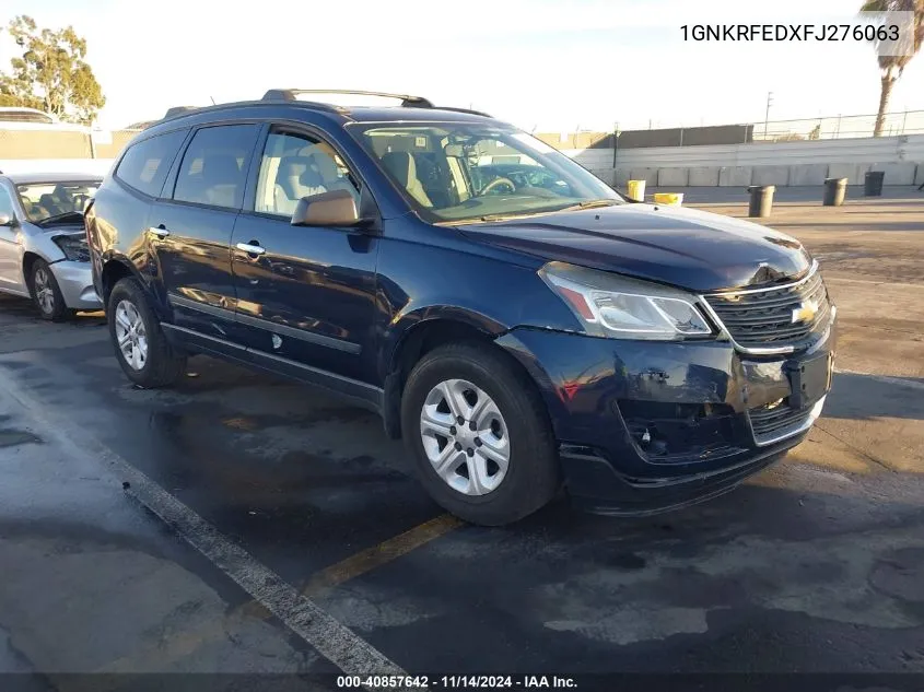 2015 Chevrolet Traverse Ls VIN: 1GNKRFEDXFJ276063 Lot: 40857642