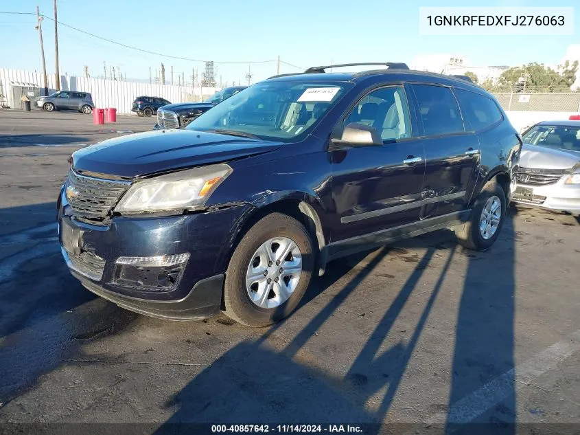 2015 Chevrolet Traverse Ls VIN: 1GNKRFEDXFJ276063 Lot: 40857642