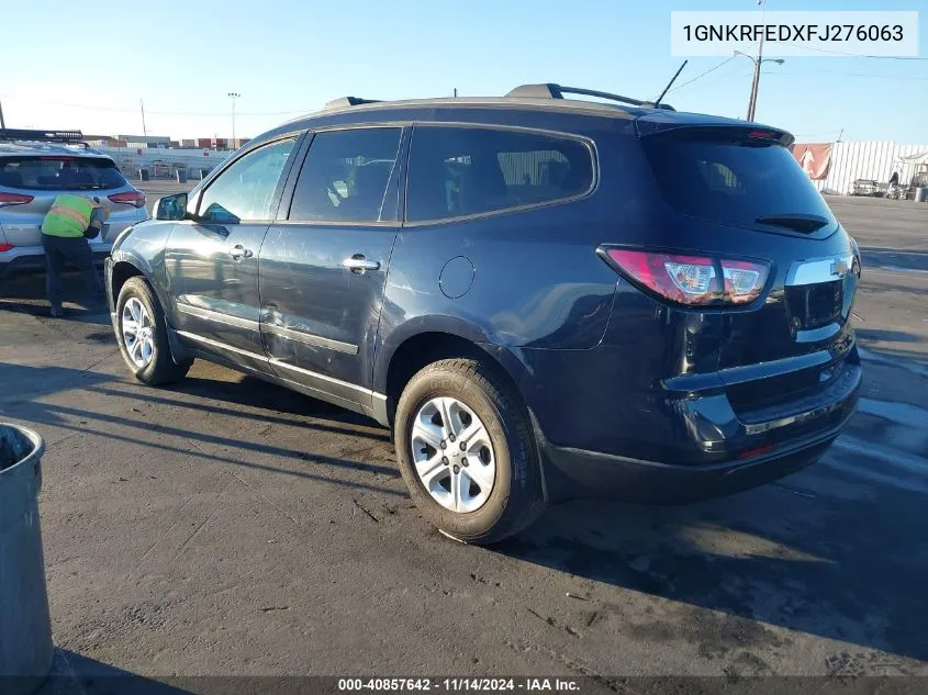 2015 Chevrolet Traverse Ls VIN: 1GNKRFEDXFJ276063 Lot: 40857642