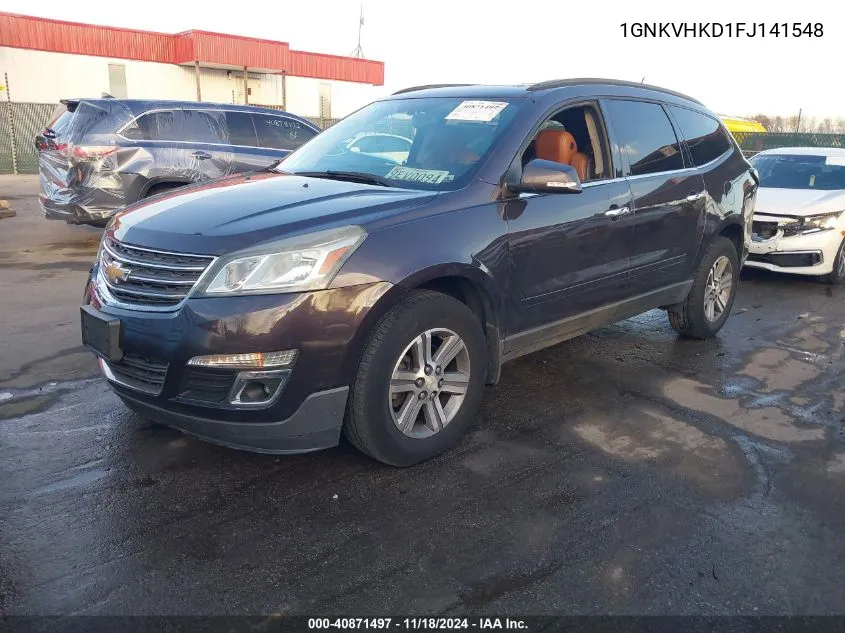 2015 Chevrolet Traverse 2Lt VIN: 1GNKVHKD1FJ141548 Lot: 40871497