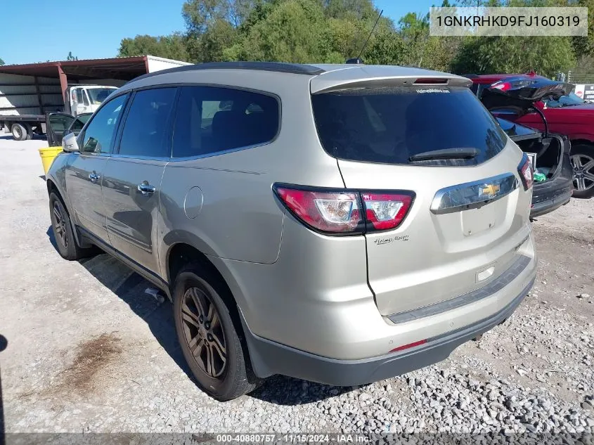 2015 Chevrolet Traverse 2Lt VIN: 1GNKRHKD9FJ160319 Lot: 40880757