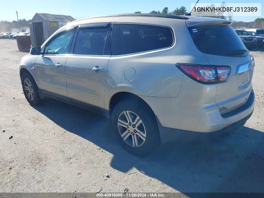 2015 Chevrolet Traverse 2Lt VIN: 1GNKVHKD8FJ312389 Lot: 40916005