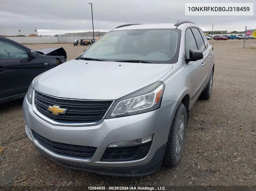 1GNKRFKD8GJ318459 2016 Chevrolet Traverse