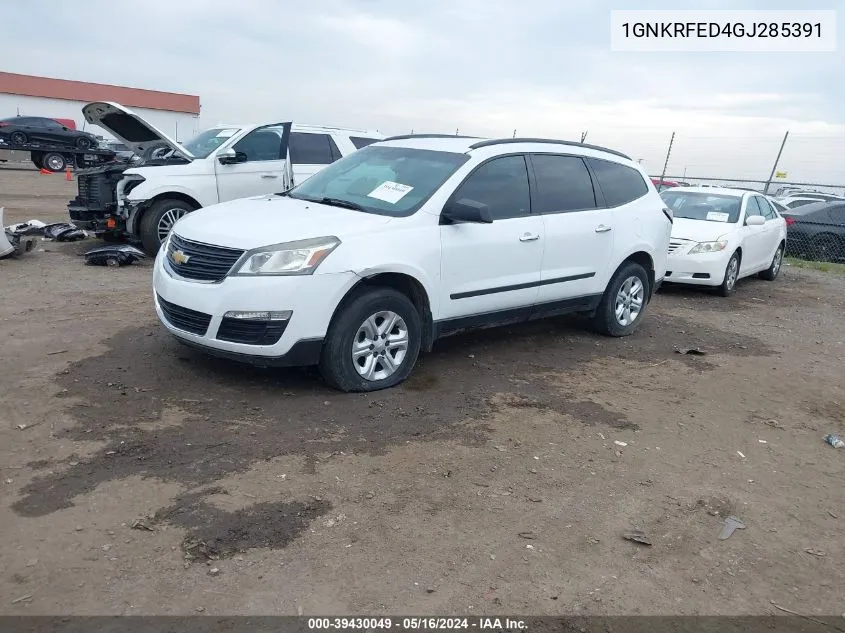 2016 Chevrolet Traverse Ls VIN: 1GNKRFED4GJ285391 Lot: 39430049