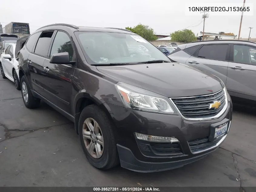 2016 Chevrolet Traverse Ls VIN: 1GNKRFED2GJ153665 Lot: 39527281