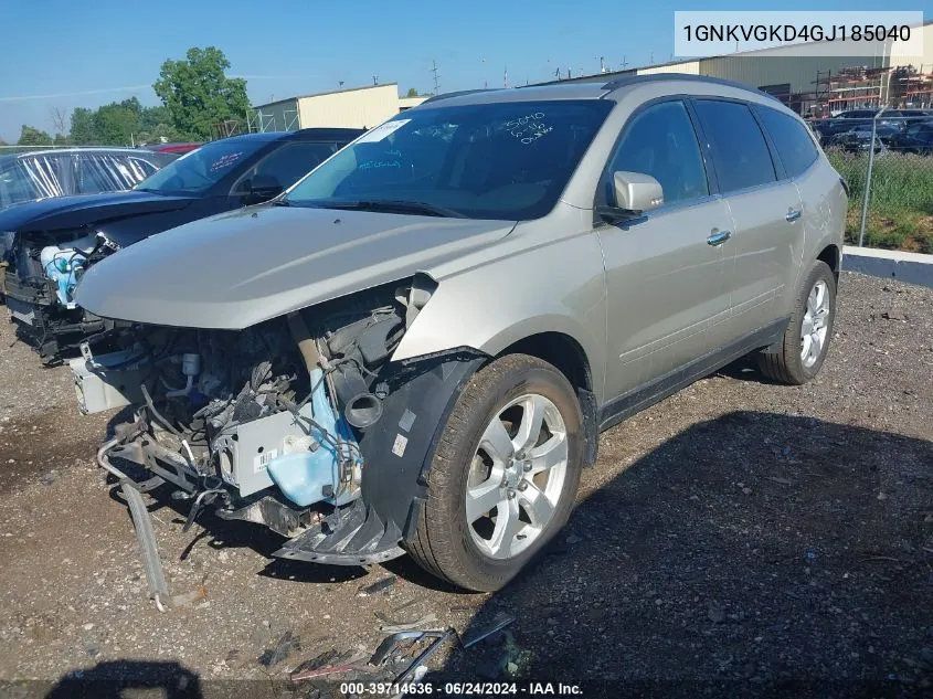 2016 Chevrolet Traverse 1Lt VIN: 1GNKVGKD4GJ185040 Lot: 39714636