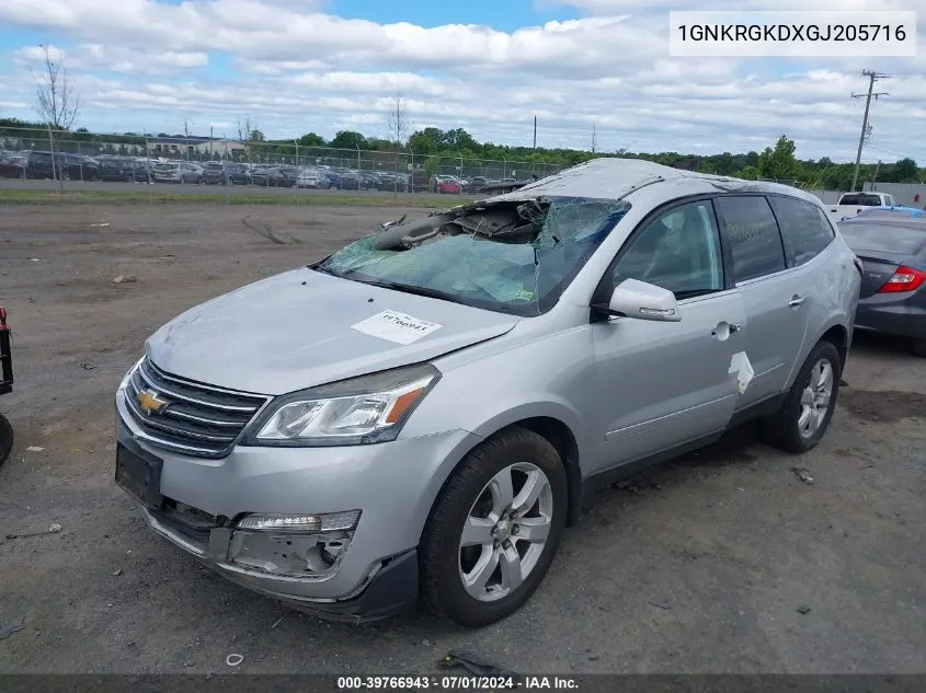 1GNKRGKDXGJ205716 2016 Chevrolet Traverse 1Lt