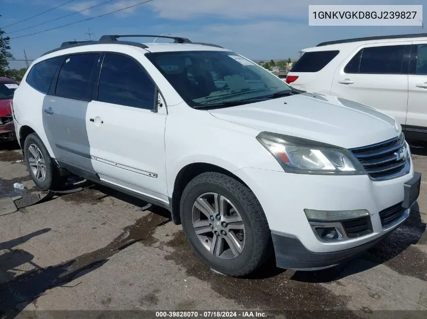 1GNKVGKD8GJ239827 2016 Chevrolet Traverse 1Lt