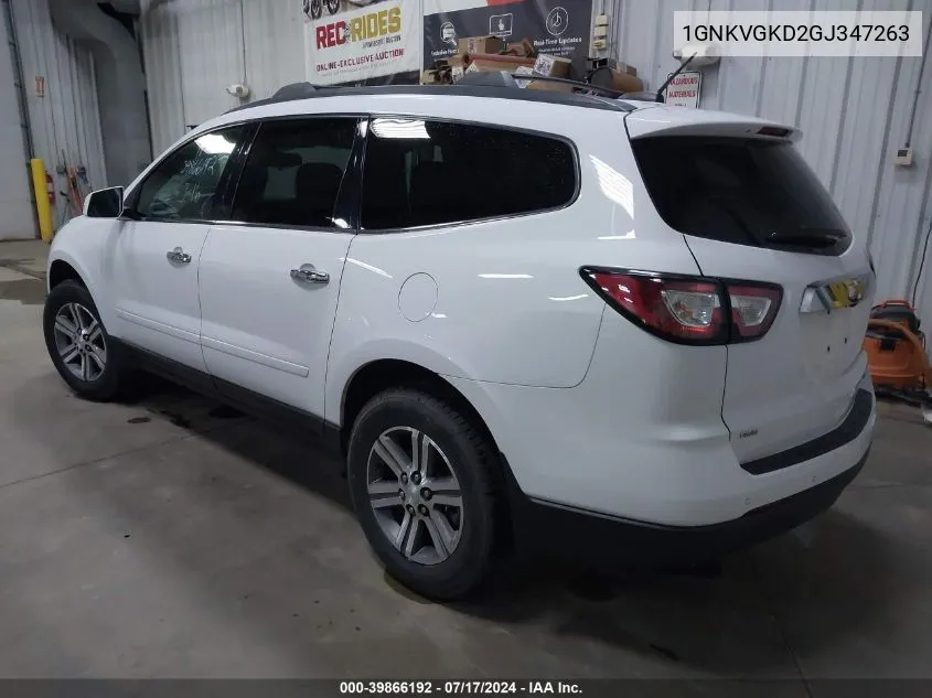 2016 Chevrolet Traverse 1Lt VIN: 1GNKVGKD2GJ347263 Lot: 39866192