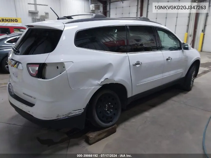 1GNKVGKD2GJ347263 2016 Chevrolet Traverse 1Lt