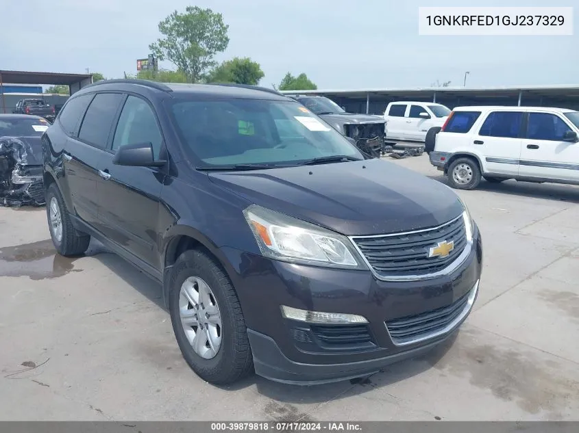 2016 Chevrolet Traverse Ls VIN: 1GNKRFED1GJ237329 Lot: 39879818