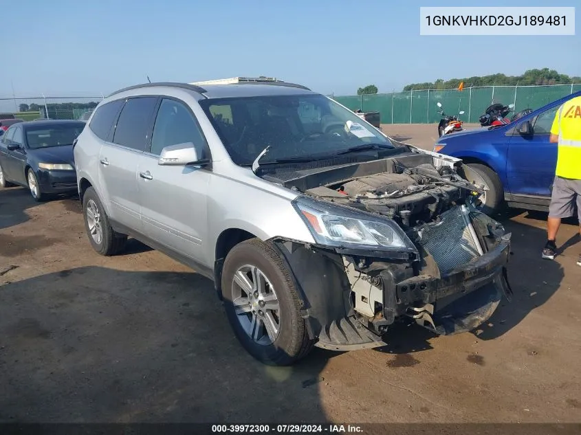 2016 Chevrolet Traverse 2Lt VIN: 1GNKVHKD2GJ189481 Lot: 39972300