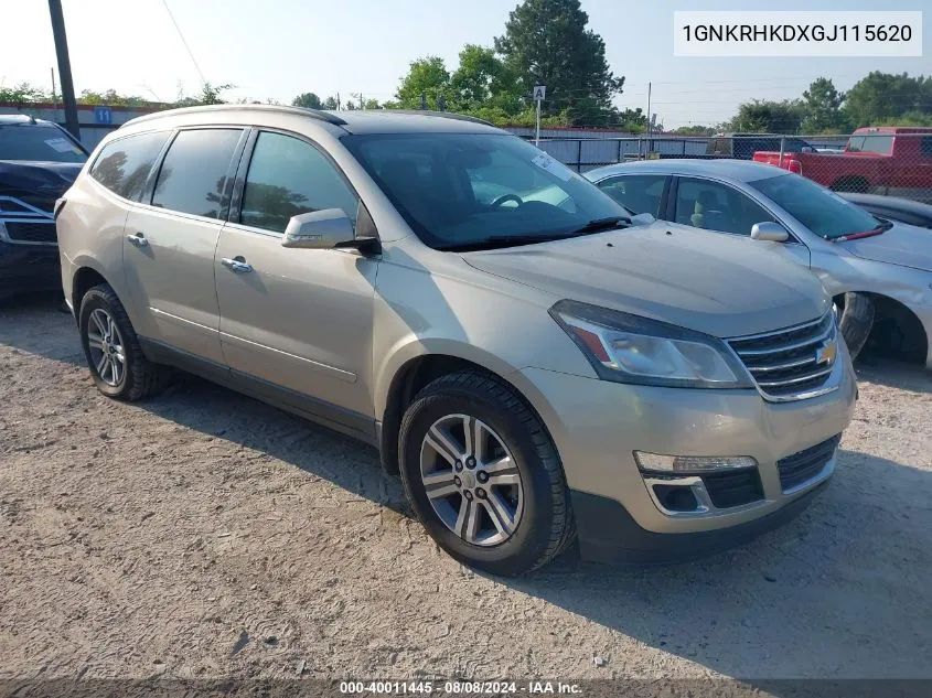 2016 Chevrolet Traverse 2Lt VIN: 1GNKRHKDXGJ115620 Lot: 40011445