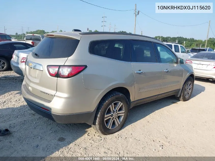 1GNKRHKDXGJ115620 2016 Chevrolet Traverse 2Lt